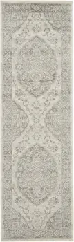 5' Ivory And Blue Floral Round Rug