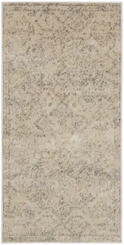 2' X 4' Beige And Gray Oriental Distressed Area Rug