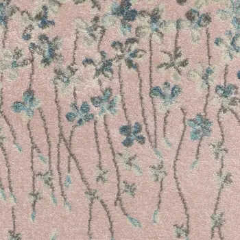 2' X 4' Beige And Gray Floral Area Rug