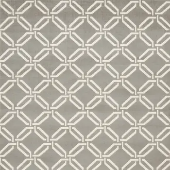 4' X 6' Gray and Beige Trellis Area Rug