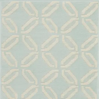 2' X 4' Beige and Green Trellis Area Rug