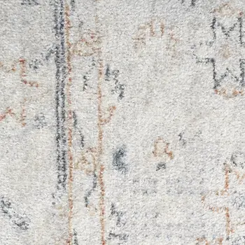 6' Blue Oriental Distressed Runner Rug