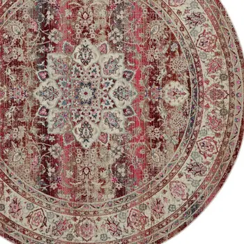 8' Ivory Brown And Gray Floral Distressed Runner Rug