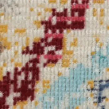8' Blue Yellow And Red Floral Distressed Runner Rug