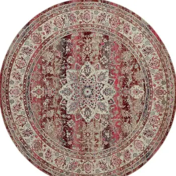 4' X 6' Ivory Brown And Gray Floral Distressed Area Rug