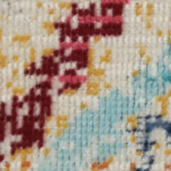 2' X 4' Ivory Pink And Orange Floral Distressed Area Rug