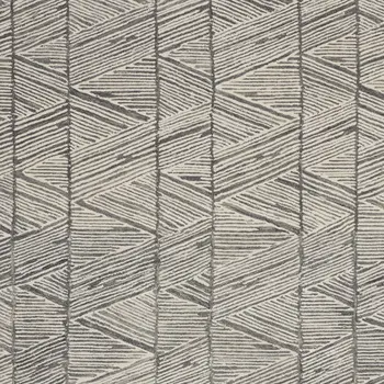 8' X 12' Gray and White Wool Abstract Area Rug