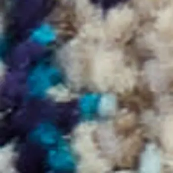 8' X 10' Blue and White Wool Abstract Area Rug