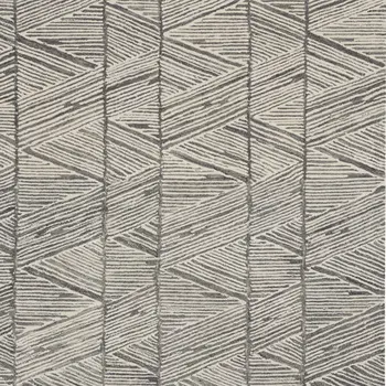 8' X 10' Gray And White Wool Abstract Area Rug