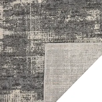 5' X 7' Ivory Blue and Green Wool Chevron Area Rug