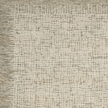 8' X 12' Ivory Brown and Gray Wool Abstract Area Rug