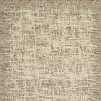8' X 10' Beige and Tan Wool Abstract Area Rug
