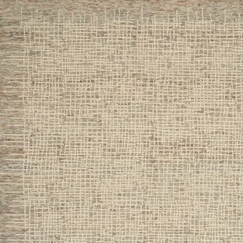8' X 10' Beige and Tan Wool Abstract Area Rug