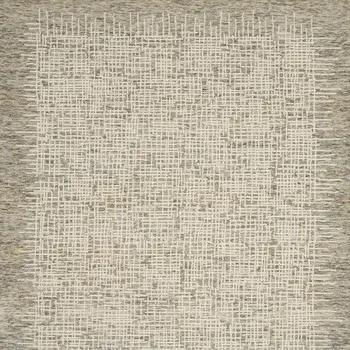 8' X 10' Ivory Brown and Gray Wool Abstract Area Rug