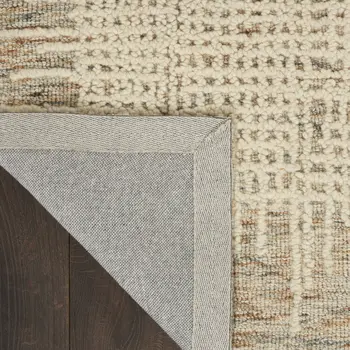 5' X 7' Beige and Tan Wool Abstract Area Rug