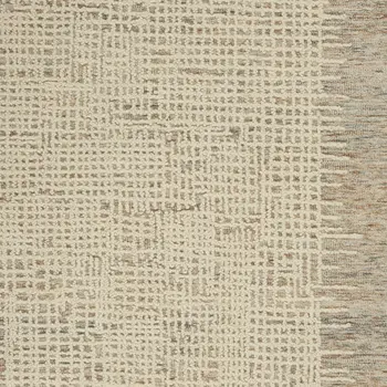 5' X 7' Beige and Tan Wool Abstract Area Rug