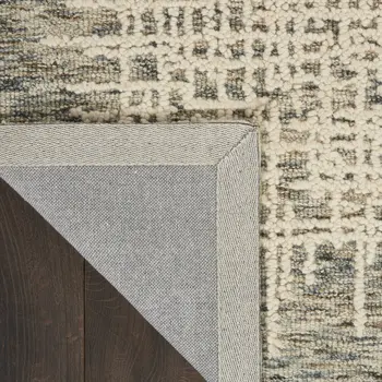 4' X 6' Ivory Brown and Gray Wool Abstract Area Rug
