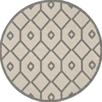 8' Ivory Blue and Gray Floral Non Skid Runner Rug