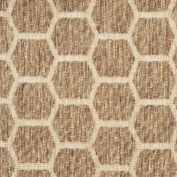 8' Beige and Gray Abstract Non Skid Runner Rug