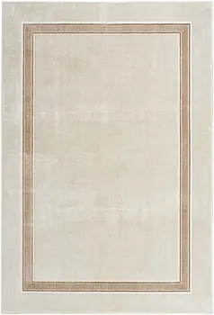 4' X 6' Gray Ivory and Cream Geometric Non Skid Area Rug