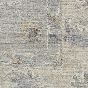 8' X 12' Navy Blue and Ivory Wool Abstract Area Rug