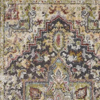 5' X 7' Beige and Gray Wool Abstract Geometric Area Rug