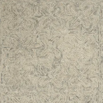 4' X 6' Beige and Gray Wool Abstract Geometric Area Rug