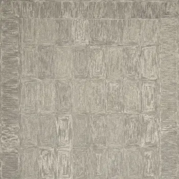 8' X 12' Gray Wool Geometric Area Rug