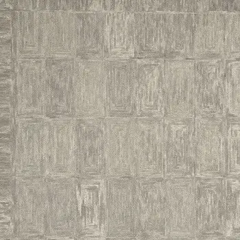 8' X 12' Gray Wool Geometric Area Rug