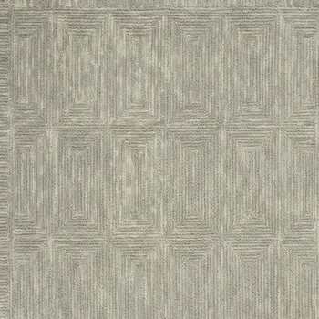 5' X 7' Gray Wool Geometric Area Rug