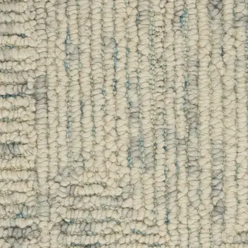 4' X 6' Ivory and Gray Wool Geometric Area Rug