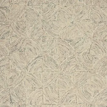 4' X 6' Ivory Tan and Gray Wool Geometric Area Rug
