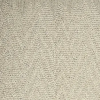 5' X 8' Ivory and Gray Wool Chevron Area Rug