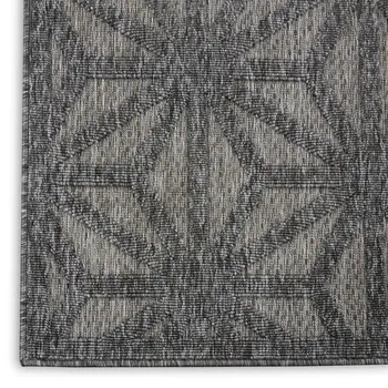 4' X 6' Ivory Tan and Blue Floral Medallion Non Skid Area Rug
