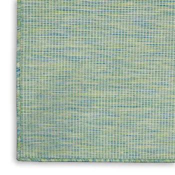 8' Blue and Ivory Damask Distressed Non Skid Runner Rug