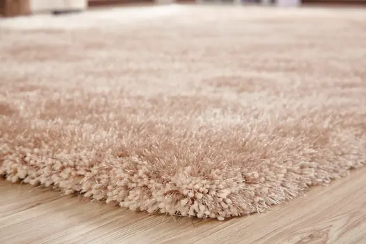 8' X 11' Beige Shag Hand Tufted Area Rug
