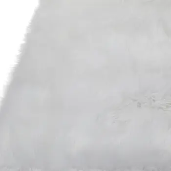 5' X 7' White Faux Sheepskin Shag Washable Area Rug