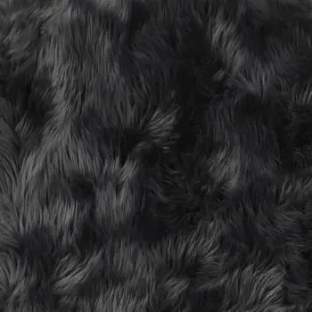 4' X 6' Dark Gray Faux Fur Washable Area Rug