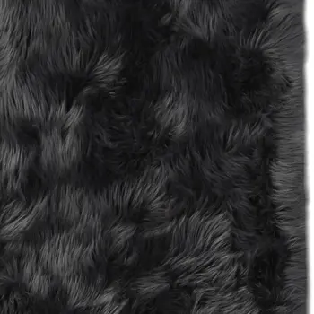 5' X 7' Gray Faux Fur Shag Washable Area Rug