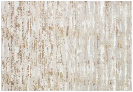 8' X 11' Beige Ivory And Off White Abstract Washable Area Rug