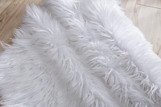 3' X 6' White Faux Fur Hand Tufted Area Rug