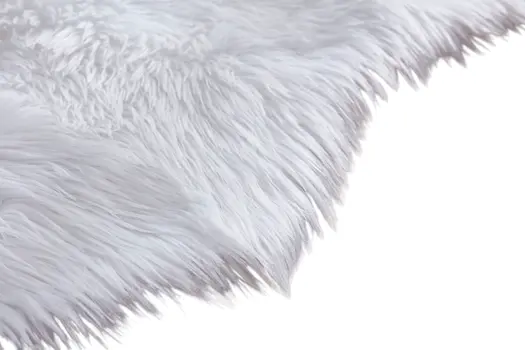 3' X 6' White Faux Fur Hand Tufted Area Rug