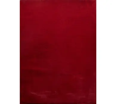 5' X 8' Red Faux Fur Shag Washable Non Skid Area Rug