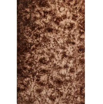 7' X 10' Brown and Bronze FauX Fur Shag Non Skid Area Rug