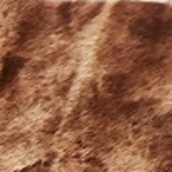 7' X 10' Brown and Bronze FauX Fur Shag Non Skid Area Rug
