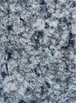 7' X 10' Gray and White FauX Fur Abstract Shag Non Skid Area Rug