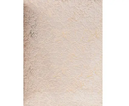 4' X 6' Beige and Gold Faux Fur Abstract Shag Non Skid Area Rug