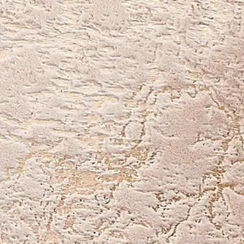 5' X 7' Beige and Gold Faux Fur Abstract Shag Non Skid Area Rug