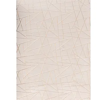 3' X 5' Beige and Gold Faux Fur Abstract Shag Non Skid Area Rug