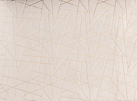 8' X 11' Beige and Gold Faux Fur Abstract Shag Non Skid Area Rug